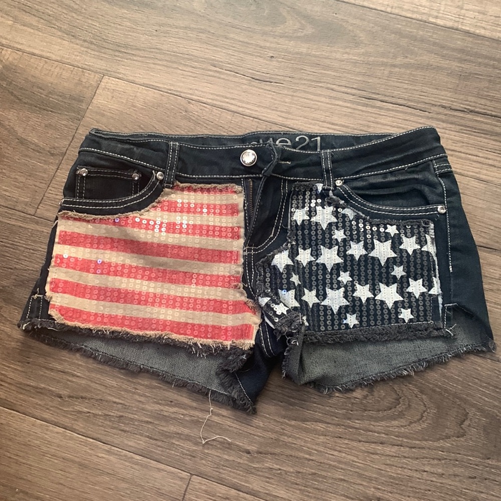 Patriotic Jean Shorts